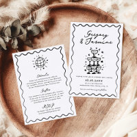 Boda manuscrito caprichoso y caprichoso dibujado a