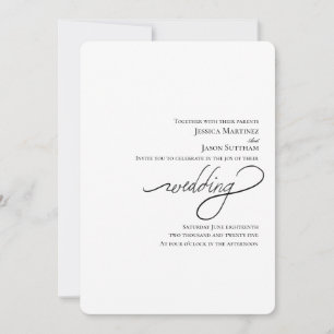 Invitación Boda manuscrito elegante Boda moderno
