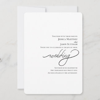 Invitación Boda manuscrito elegante Boda moderno