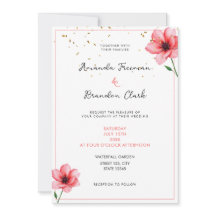 Boda Marco de Confeti Floral Rosa Chic