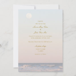 Invitación Boda marítimo de Galveston Beach Texas