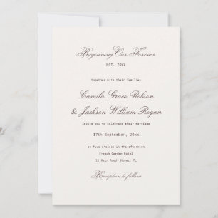 Invitación Boda marrón