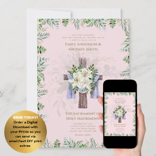 Invitación Boda Masivo Nupcial de la Cruz Rosa de Rubor