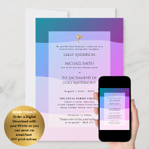 Invitación Boda Masivo Nupcial de la Iglesia Púrpura