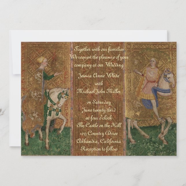 Invitación Boda medieval de fantasía renacentista (Anverso)