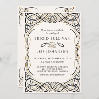 Invitación Boda medieval de Fantasy Celtic