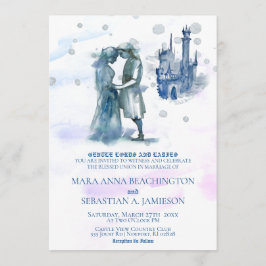 Invitación *~* Boda Medieval de una Pareja Enamorada en un Ca