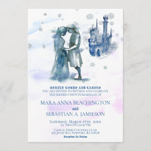 Invitación *~* Boda Medieval de una Pareja Enamorada en un Ca