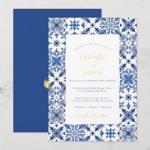 Invitación Boda Mediterránea con Verdor de Limón Italiano