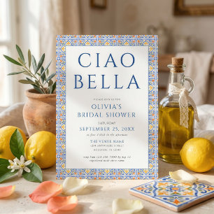 Invitación Boda Mediterránea Italiana Ciao Bella