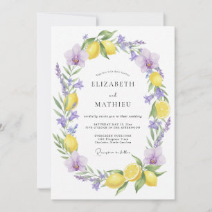 Invitación Boda Mediterránea Refrescante Amarilla