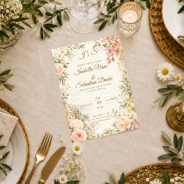 Invitación Boda Mediterránea Romántica