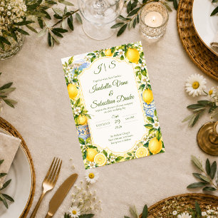 Invitación Boda Mediterránea Romántica
