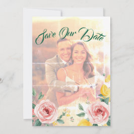 Invitación Boda Mediterránea Rosa Rubor & Limón