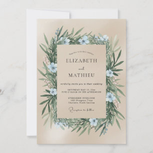 Invitación Boda Mediterránea Tan Orgánica