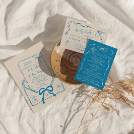 Invitación Boda mediterráneo con limón de mano