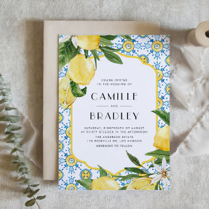 Invitación Boda mediterráneo marroquí de mosaicos y lemas