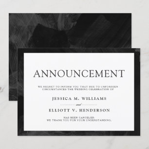 Invitación Boda Mensaje de cancelación formal