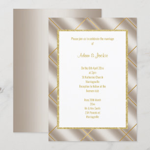INVITACIÓN BODA METÁLICO DE BRONZE FUERTE
