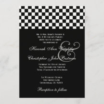 Boda Metálico de cheques negros y blancos 32