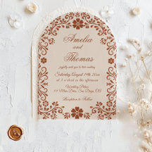 Boda Mexicana Floral de Terracota Rústica