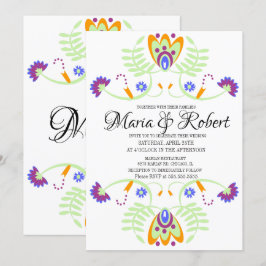 Invitación Boda Mexicana Folclórica Floral | Bodas Audaces