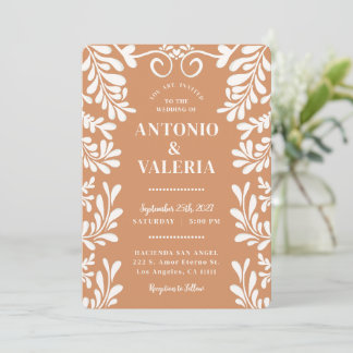Invitación Boda Mexicana Hacienda Terracotta Talavera