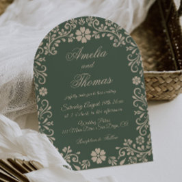 Invitación Boda Mexicana Talavera Verde