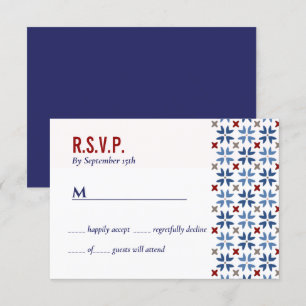 Invitación Boda mexicano de la Marina Roja española