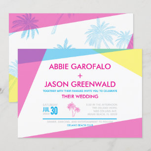 Invitación Boda Miami Nights