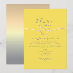 Invitación Boda Micro Amarilla y Gris