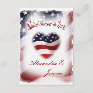 Invitación Boda militar PATRIÓTICA de la bandera americana