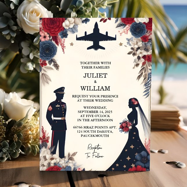 Invitación Boda militar táctico de la guerra militar de la ar (Subido por el creador)
