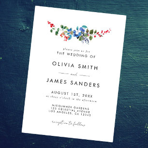 Invitación Boda Minimal de Bayas