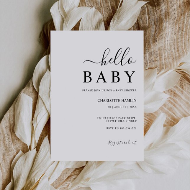 Invitación Boda minimalista Baby Shower (Minimalist Wedding Baby Shower Invitation)