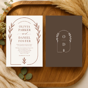 Invitación Boda Minimalista Boho con Arco