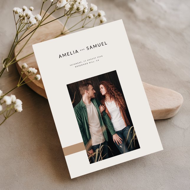 Invitación Boda Minimalista Boho Elegante (Subido por el creador)