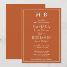 Boda Minimalista Boho Terracota Moderna de Fronter