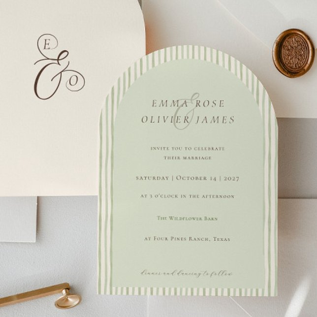 Invitación Boda Minimalista Boho Verde Salvia (Subido por el creador)