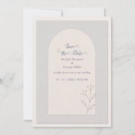 Invitación Boda minimalista botánica de arco moderno y tranqu