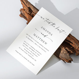 Invitación Boda minimalista - Celebración post Boda