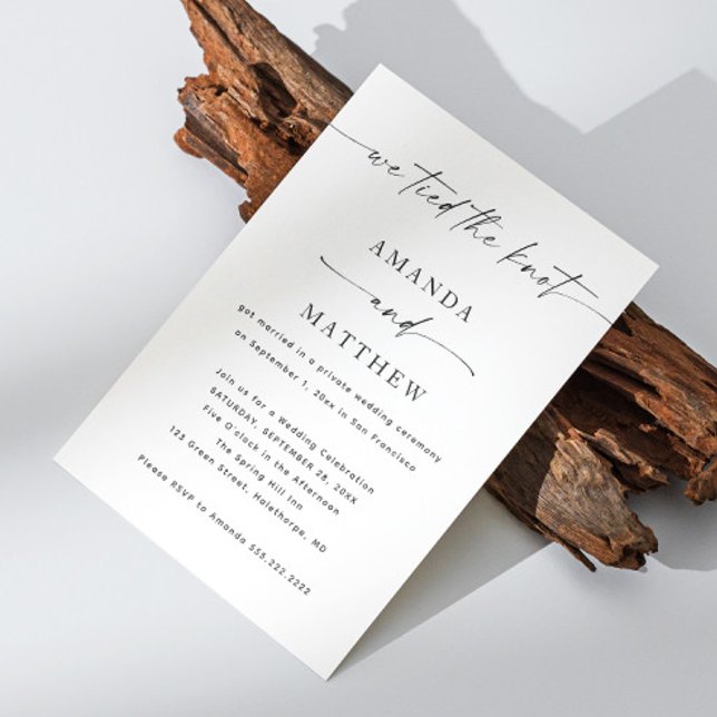 Invitación Boda minimalista - Celebración post Boda (Subido por el creador)