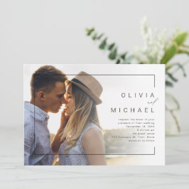 Invitación Boda minimalista chic moderna foto