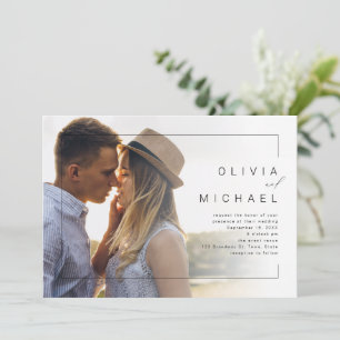 Invitación Boda minimalista chic moderna foto
