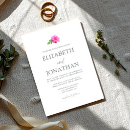Invitación Boda minimalista clásica de rosa rosa