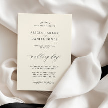 Boda minimalista clásica elegante en negro y marfi