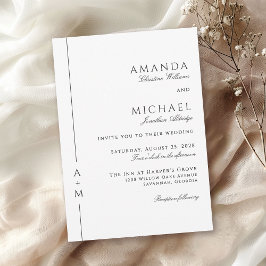 Invitación Boda minimalista clásico elegante