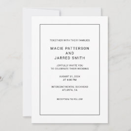 Invitación Boda Minimalista clásico moderno
