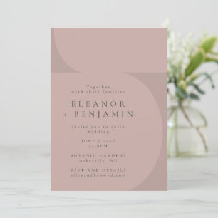 Invitación Boda Minimalista contemporáneo de bloque de color