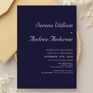 Invitación Boda Minimalista de abstracto moderno morado